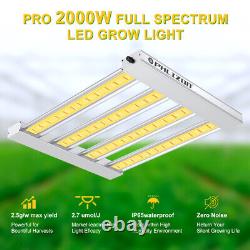 Lumière de croissance PHLIZON Pro2000W 1152PC LEDs Spectre complet 2.8 µmol/J 4x4ft Lampe de croissance