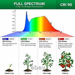 Lumière de croissance Samsung LED de 400W à spectre complet pour plantes d'intérieur à toutes les étapes de la croissance végétative