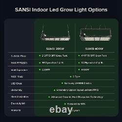 Lumière de croissance Samsung LED de 400W à spectre complet pour plantes d'intérieur à toutes les étapes de la croissance végétative