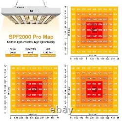 Lumière de croissance à DEL SPF2000 PRO 200W avec spectre complet Veg & Bloom Dimmer Timer