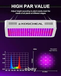 Lumière de croissance à LED Full Spectrum pour plantes avec interrupteur Veg & Bloom 2000W