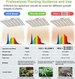 Lumière de croissance à LED Sonlipo SPF2000 200W avec une couverture de 4x4ft et un spectre complet pour les plantes veg.
