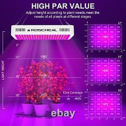 Lumière de croissance à LED à spectre complet pour plantes avec commutateur Veg & Bloom 2000W