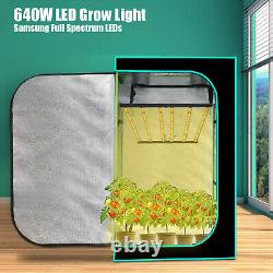 Lumière de croissance à LED améliorée 640 watts spectre légumes fleurs hydroponiques expédition aux États-Unis