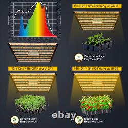 Lumière de croissance commerciale Phlizon 640W Full Spectrum LED pour plantes d'intérieur Veg Bloom