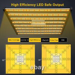 Lumière de croissance commerciale Phlizon 640W Full Spectrum LED pour plantes d'intérieur Veg Bloom