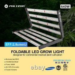 Lumière de croissance de plantes LED pliable 640W à spectre complet 8 barres médicales végétales d'intérieur