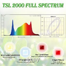 Lumière de culture LED 2000W réglable à spectre complet pour plantes d'intérieur légumes et fleurs