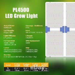 Lumière de culture LED Phliozn 450W avec puces Samsung, spectre complet adapté à toutes les étapes Veg Flower.