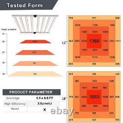 Lumière de culture LED Phlizon FD6500 8Bars Spectre complet Lampe de croissance intérieure Veg Flower