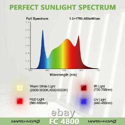Mars Hydro Fc 4800 Led Grow Light Full Spectrum Uv Ir Samsung Veg Greenhouse