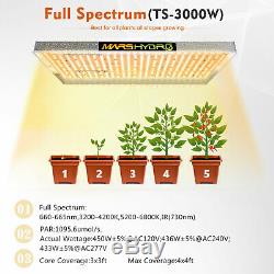 Mars Hydro Ts 3000w Led Grow Light Full Spectrum Pour Plantes D'intérieur Veg Fleur Ir