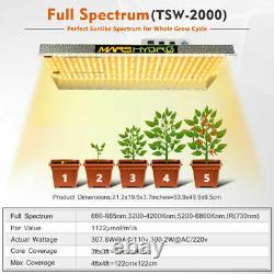 Mars Hydro Tsw 2000w Led Grow Light Spectrum Hydroponics Indoor Veg Plants