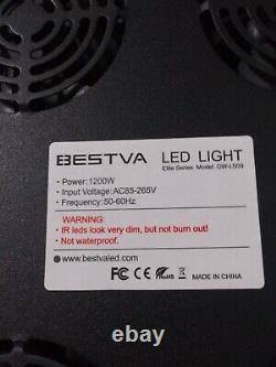 Meilleure lampe de culture LED hydroponique à spectre complet BESTVA Reflector 1200W avec commutateur VEG Bloom