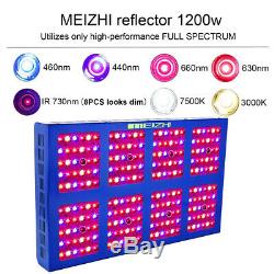 Meizhi 1200w Led Grow Light Full Spectrum Pour Plantes D'intérieur Bandes Ir Veg Bloom