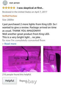 New King 2000w Full Spectrum Led Grow Light Hydroponics For Indoor Veg Plants