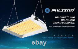 PHLIZON 600W Lampe de Culture LED Blanc Spectre Complet pour Toutes les Plantes d'Intérieur Veg Fleur