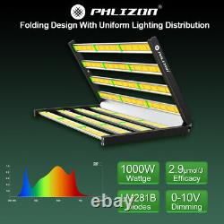 Phlizon 1000W Barre Lumineuse à LED pour Plantes de Croissance Samsung Spectre Complet pour Tentes Intérieures de 6x6ft