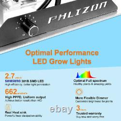 Phlizon 1000w Avecsamsung Lm301b Led Grow Light Full Spectrum Pour Tous Les Végétaux Veg