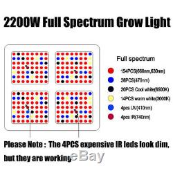 Phlizon 1600w-2200w Full Spectrum Led Grow Light Floraison Graine Tente Hydro Lampe