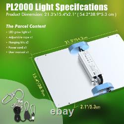 Phlizon 2000w Plant Led Grow Light Avec Samsung Dimmable Pour La Fleur De Veg Intérieur
