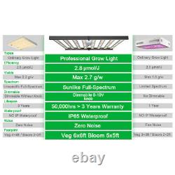 Phlizon 640w Grow Light Full Spectrum Avecsamsung Lm281b Led Bar Lampe De Plante Intérieure