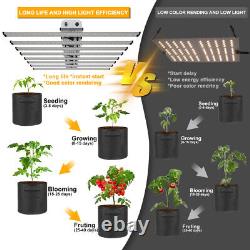Phlizon 640w Pb-8 Led Grow Light Full Spectrum Plantes Commerciales Veg Flower