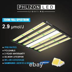 Phlizon 720W avec lampe de culture à LED Samsung Full Spectrum pour toutes les plantes d'intérieur