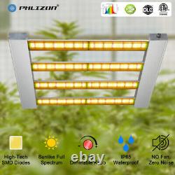 Phlizon 800W LED Grow Light Spectre Complet Dimmable 6x6ft Plantes d'intérieur Veg Bloom