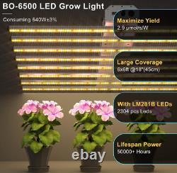 Phlizon BAR-6500W Lampe de culture LED pour légumes et fleurs, lampe de barre amovible pour plantes commerciales