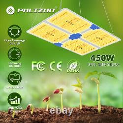 Phlizon Full Spectrum Grow Light Samsung Lm281b 450w Veg Plant Fleurs Lampe Led