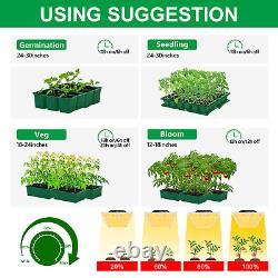 Phlizon PL1000W Lampe de croissance LED à spectre complet pour plantes d'intérieur Veg Flower MH HPS