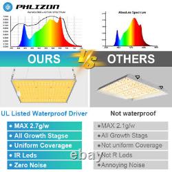 Phlizon Pl 1000w Samsung Led Grow Light Full Spectrum Pour Les Plantes Intérieures Veg Bloom