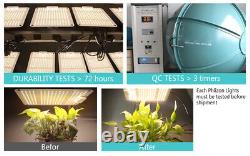 Phlizon Pl 1000w Samsung Led Grow Light Full Spectrum Pour Les Plantes Intérieures Veg Bloom