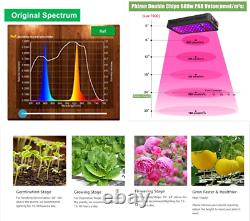 Phlizon Plus Récent 600w Led Plant Grow Light Veg/bloom Thermomètre Moniteur D’humidité