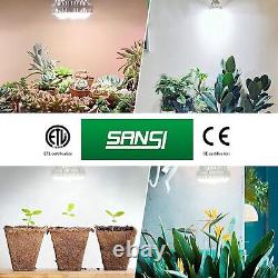 Sansi 36w Led Plant Grow Ampoules Plein Spectre Intérieur Fleurs Veg E26 4packs