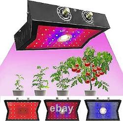 Spectre complet de 1000 watts de puissance de croissance à LED pour plantes d'intérieur, légumes et fleurs, double