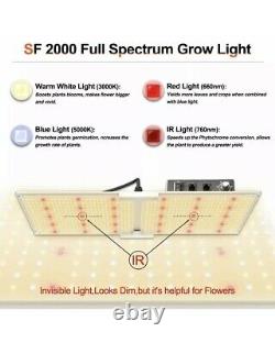 Spider Farmer 2000w Led Grow Light Samsung Lm301 Plantes Intérieures Grow Fleur De Veg