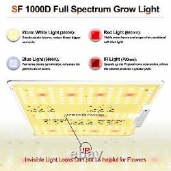 Spider Farmer Sf1000d Full Spectrum Led Grow Light Hydroponics Indoor Veg Flower
