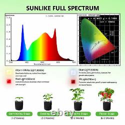 Spider Farmer Sf300 Led Grow Light Strip Sunlike Full Spectrum Pour Seedling &veg