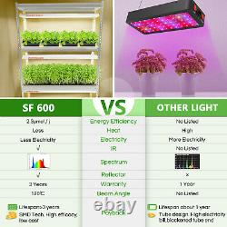 Spider Farmer Sf600 Led Grow Light Strip Sunlike Full Spectrum Pour Seedling &veg