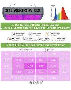 V99grow Led Grow Light Full Spectrum Lampe Toutes Les Plantes Veg Bloom Grow Light