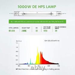 VIVOSUN 1000W Double Ended Grow Light Fixture Ballast 120/240V 3-Mode Rope Hang<br/> <br/>VIVOSUN 1000W Lumière de croissance à double extrémité avec ballast, suspension par corde 120/240V 3 modes