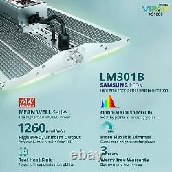 Viparspectra 1-3pcs Xs1000 Led De Croissance Lumière Samsungled Lm301b Veg Fleur Pour La Plante