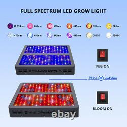 Viparspectra 1200w Led Grow Light Full Spectrum Pour Les Plantes Intérieures Veg&flower Ir