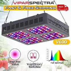 Viparspectra 600w Led Grow Light Full Spectrum Pour Les Plantes Hydroponiques Veg Flowers