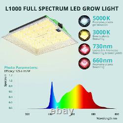 Viparspectra L1000 Led Grow Light Full Spectrum Samsungleds For Plants Veg Bloom