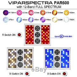 Viparspectra Par600 600w Led Grow Light Full Spectrum Pour L'intérieur Des Végétaux Veg / Bloom