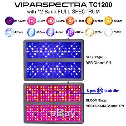 Viparspectra Série Chronocommande Dimmable Tc1200 1200w Led Grow Light Veg / Bloom